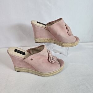 Jones NY Womens_Slipon Wedge Sandals Size 9M Pink